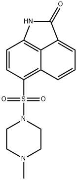 6-[(4-methyl-1-piperazinyl)sulfonyl]benzo[cd]indol-2(1H)-one 结构式