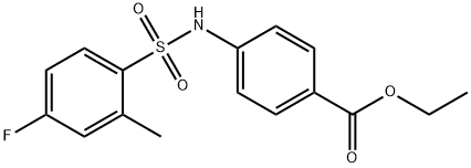 ethyl 4-{[(4-fluoro-2-methylphenyl)sulfonyl]amino}benzoate 结构式