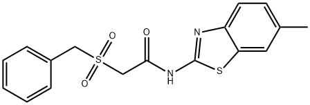 2-(benzylsulfonyl)-N-(6-methyl-1,3-benzothiazol-2-yl)acetamide 结构式
