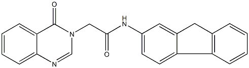 N-(9H-fluoren-2-yl)-2-(4-oxo-3(4H)-quinazolinyl)acetamide 结构式