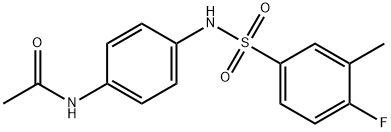 N-(4-{[(4-fluoro-3-methylphenyl)sulfonyl]amino}phenyl)acetamide 结构式