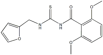 N-(2,6-dimethoxybenzoyl)-N'-(2-furylmethyl)thiourea 结构式