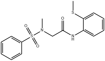2-[methyl(phenylsulfonyl)amino]-N-[2-(methylsulfanyl)phenyl]acetamide 结构式