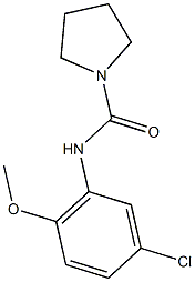 N-(5-chloro-2-methoxyphenyl)-1-pyrrolidinecarboxamide 结构式