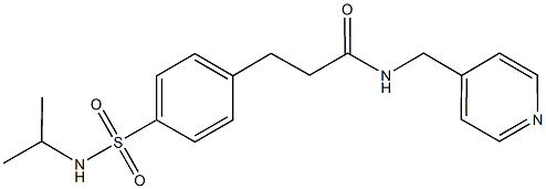3-{4-[(isopropylamino)sulfonyl]phenyl}-N-(4-pyridinylmethyl)propanamide 结构式