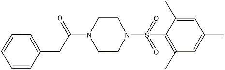 1-(mesitylsulfonyl)-4-(phenylacetyl)piperazine 结构式
