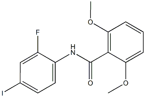 N-(2-fluoro-4-iodophenyl)-2,6-dimethoxybenzamide 结构式