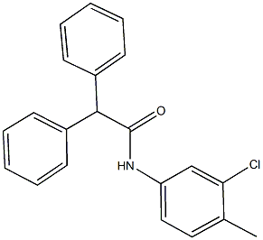 N-(3-chloro-4-methylphenyl)-2,2-diphenylacetamide 结构式