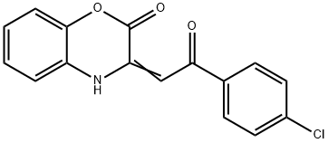 3-[2-(4-chlorophenyl)-2-oxoethylidene]-3,4-dihydro-2H-1,4-benzoxazin-2-one 结构式