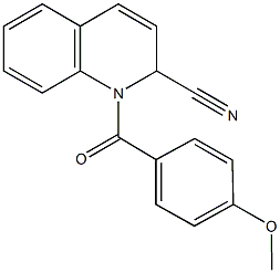 1-(4-methoxybenzoyl)-1,2-dihydro-2-quinolinecarbonitrile 结构式