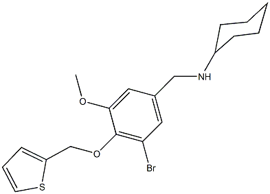 N-[3-bromo-5-methoxy-4-(2-thienylmethoxy)benzyl]-N-cyclohexylamine 结构式