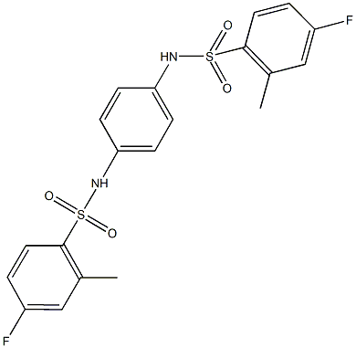 4-fluoro-N-(4-{[(4-fluoro-2-methylphenyl)sulfonyl]amino}phenyl)-2-methylbenzenesulfonamide 结构式