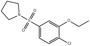 2-chloro-5-(1-pyrrolidinylsulfonyl)phenyl ethyl ether 结构式