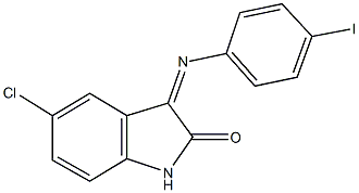 5-chloro-3-[(4-iodophenyl)imino]-1,3-dihydro-2H-indol-2-one 结构式