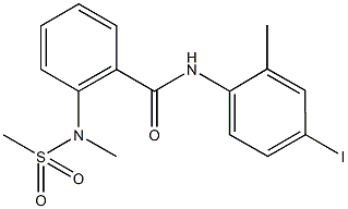 N-(4-iodo-2-methylphenyl)-2-[methyl(methylsulfonyl)amino]benzamide 结构式