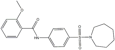 N-[4-(1-azepanylsulfonyl)phenyl]-2-methoxybenzamide 结构式