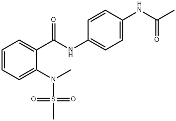 N-[4-(acetylamino)phenyl]-2-[methyl(methylsulfonyl)amino]benzamide 结构式