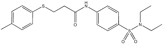 N-{4-[(diethylamino)sulfonyl]phenyl}-3-[(4-methylphenyl)sulfanyl]propanamide 结构式