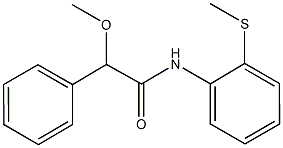 2-methoxy-N-[2-(methylsulfanyl)phenyl]-2-phenylacetamide 结构式