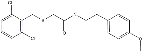 2-[(2,6-dichlorobenzyl)sulfanyl]-N-[2-(4-methoxyphenyl)ethyl]acetamide 结构式