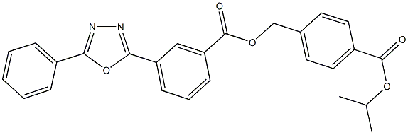 4-(isopropoxycarbonyl)benzyl 3-(5-phenyl-1,3,4-oxadiazol-2-yl)benzoate 结构式