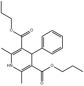 dipropyl 2,6-dimethyl-4-phenyl-1,4-dihydro-3,5-pyridinedicarboxylate 结构式