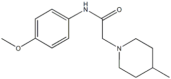 N-(4-methoxyphenyl)-2-(4-methyl-1-piperidinyl)acetamide 结构式