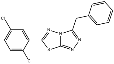 3-benzyl-6-(2,5-dichlorophenyl)[1,2,4]triazolo[3,4-b][1,3,4]thiadiazole 结构式