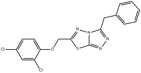 (3-benzyl[1,2,4]triazolo[3,4-b][1,3,4]thiadiazol-6-yl)methyl 2,4-dichlorophenyl ether 结构式