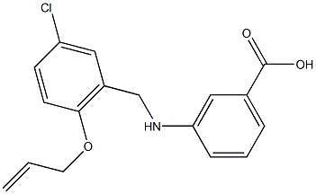 3-{[2-(allyloxy)-5-chlorobenzyl]amino}benzoic acid 结构式