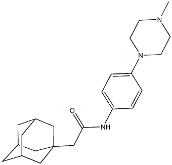 2-(1-adamantyl)-N-[4-(4-methyl-1-piperazinyl)phenyl]acetamide 结构式