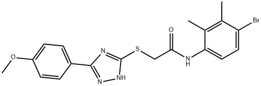 N-(4-bromo-2,3-dimethylphenyl)-2-{[5-(4-methoxyphenyl)-4H-1,2,4-triazol-3-yl]sulfanyl}acetamide 结构式
