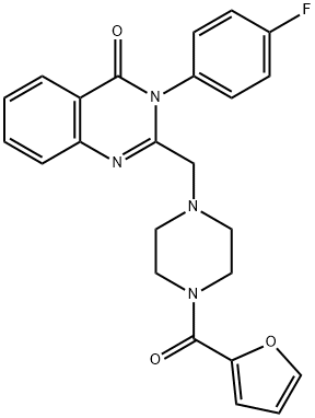 3-(4-fluorophenyl)-2-{[4-(2-furoyl)-1-piperazinyl]methyl}-4(3H)-quinazolinone 结构式