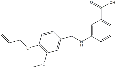 3-{[4-(allyloxy)-3-methoxybenzyl]amino}benzoic acid 结构式