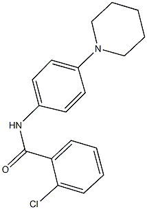 2-chloro-N-[4-(1-piperidinyl)phenyl]benzamide 结构式