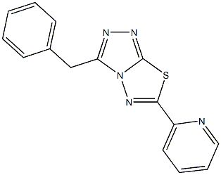 3-benzyl-6-(2-pyridinyl)[1,2,4]triazolo[3,4-b][1,3,4]thiadiazole 结构式