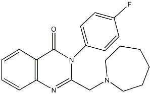 2-(1-azepanylmethyl)-3-(4-fluorophenyl)-4(3H)-quinazolinone 结构式