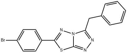 3-benzyl-6-(4-bromophenyl)[1,2,4]triazolo[3,4-b][1,3,4]thiadiazole 结构式
