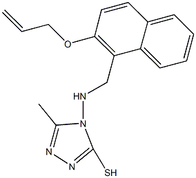 4-({[2-(allyloxy)-1-naphthyl]methyl}amino)-5-methyl-4H-1,2,4-triazole-3-thiol 结构式
