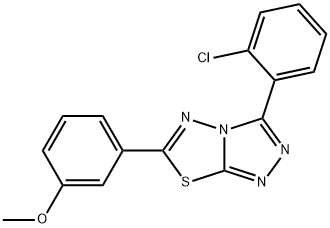 3-[3-(2-chlorophenyl)[1,2,4]triazolo[3,4-b][1,3,4]thiadiazol-6-yl]phenyl methyl ether 结构式