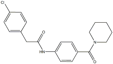 2-(4-chlorophenyl)-N-[4-(1-piperidinylcarbonyl)phenyl]acetamide 结构式
