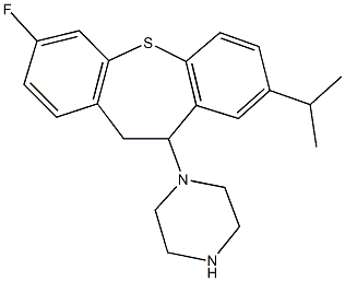 1-(3-fluoro-8-isopropyl-10,11-dihydrodibenzo[b,f]thiepin-10-yl)piperazine 结构式