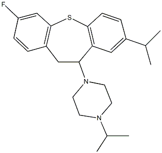 1-(3-fluoro-8-isopropyl-10,11-dihydrodibenzo[b,f]thiepin-10-yl)-4-isopropylpiperazine 结构式