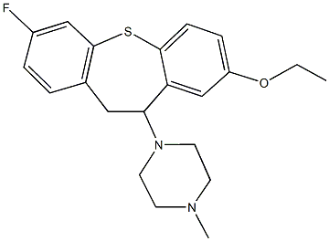 1-(8-ethoxy-3-fluoro-10,11-dihydrodibenzo[b,f]thiepin-10-yl)-4-methylpiperazine 结构式