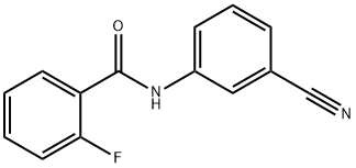 N-(3-氰基苯基)-2-氟苯甲酰胺 结构式