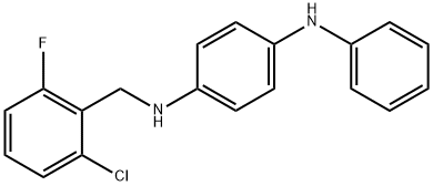 N-(4-anilinophenyl)-N-(2-chloro-6-fluorobenzyl)amine 结构式