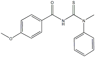 N'-(4-methoxybenzoyl)-N-methyl-N-phenylthiourea 结构式