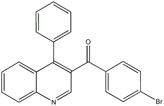 (4-bromophenyl)(4-phenyl-3-quinolinyl)methanone 结构式