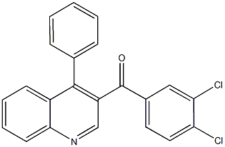 (3,4-dichlorophenyl)(4-phenyl-3-quinolinyl)methanone 结构式