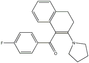 (4-fluorophenyl)[2-(1-pyrrolidinyl)-3,4-dihydro-1-naphthalenyl]methanone 结构式